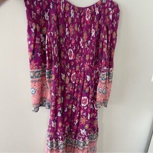 Shein floral off shoulder dress